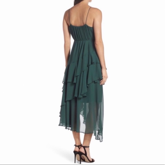 Cooper St Dress Whimsical Fairy Size 12 Lucille Green Chiffon Sleeveless Midi - Picture 3 of 9